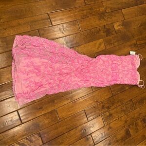 Windsor Pink Beaded Strapless Dress